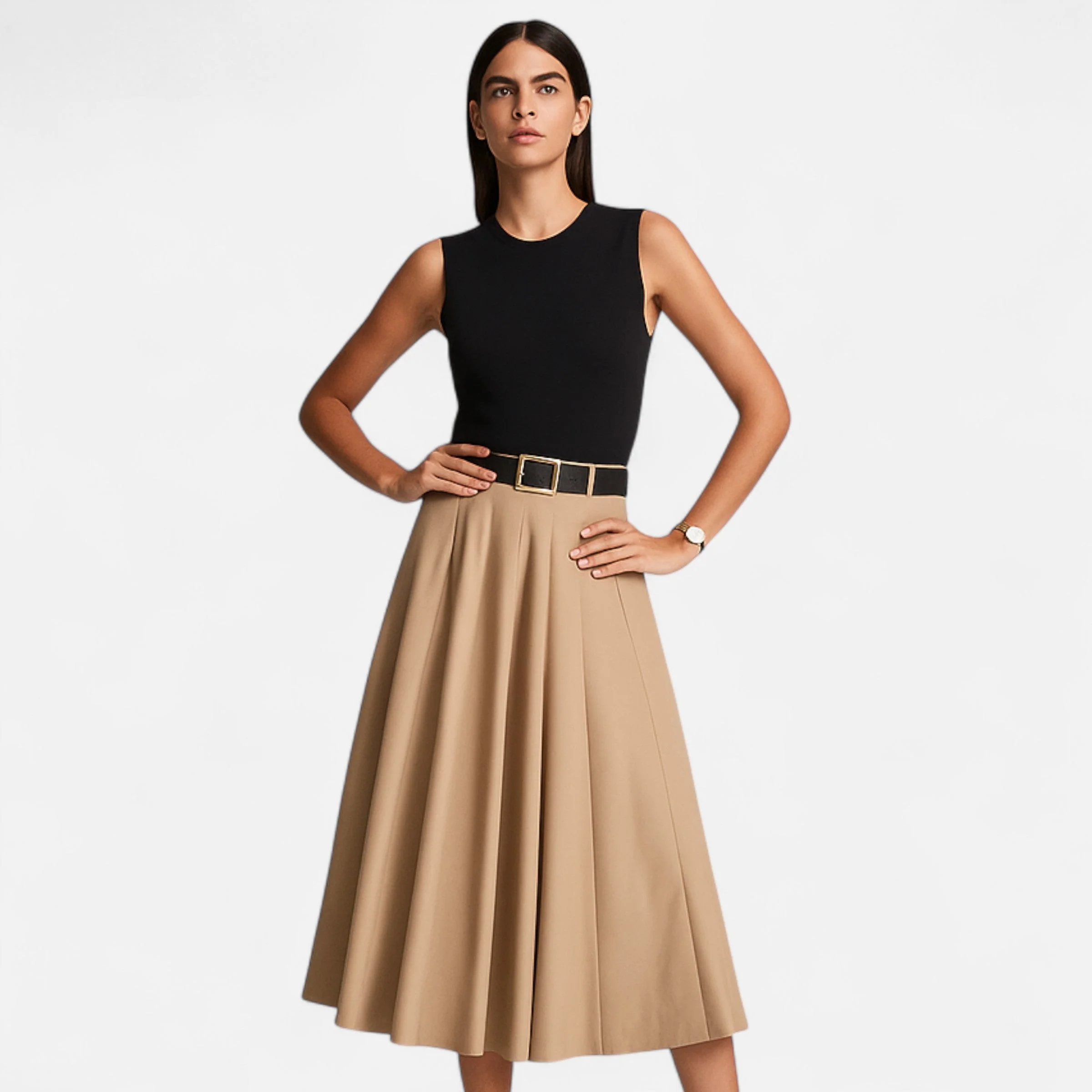 Women’s Knitted Midi Dress with belt - Image 5
