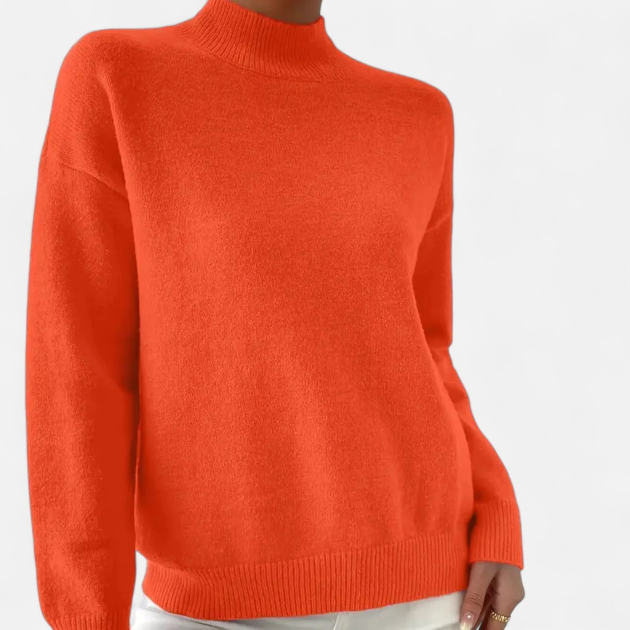 Women’s Mock Neck Long Sleeve Sweater - Image 10