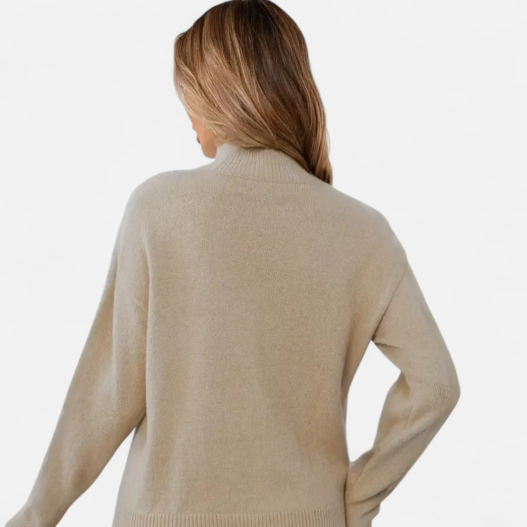 Women’s Mock Neck Long Sleeve Sweater - Image 14