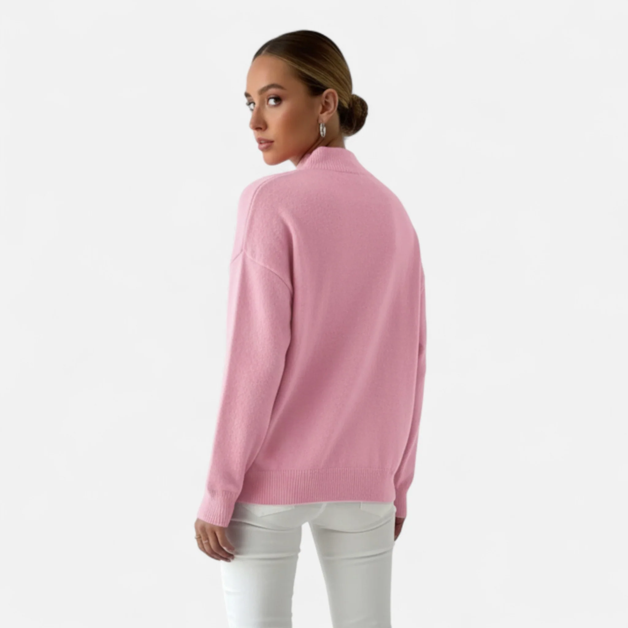 Women’s Mock Neck Long Sleeve Sweater - Image 16