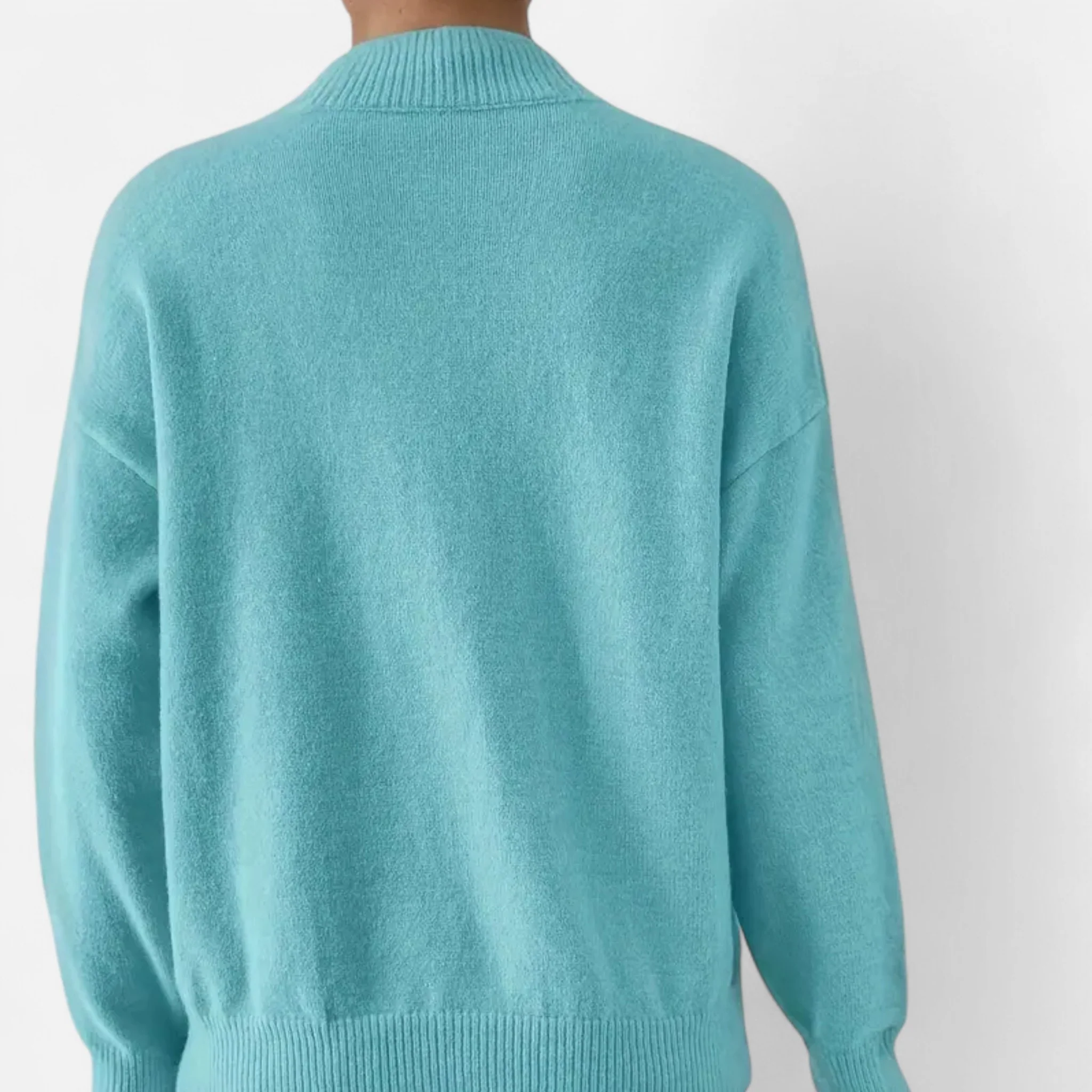 Women’s Mock Neck Long Sleeve Sweater - Image 18