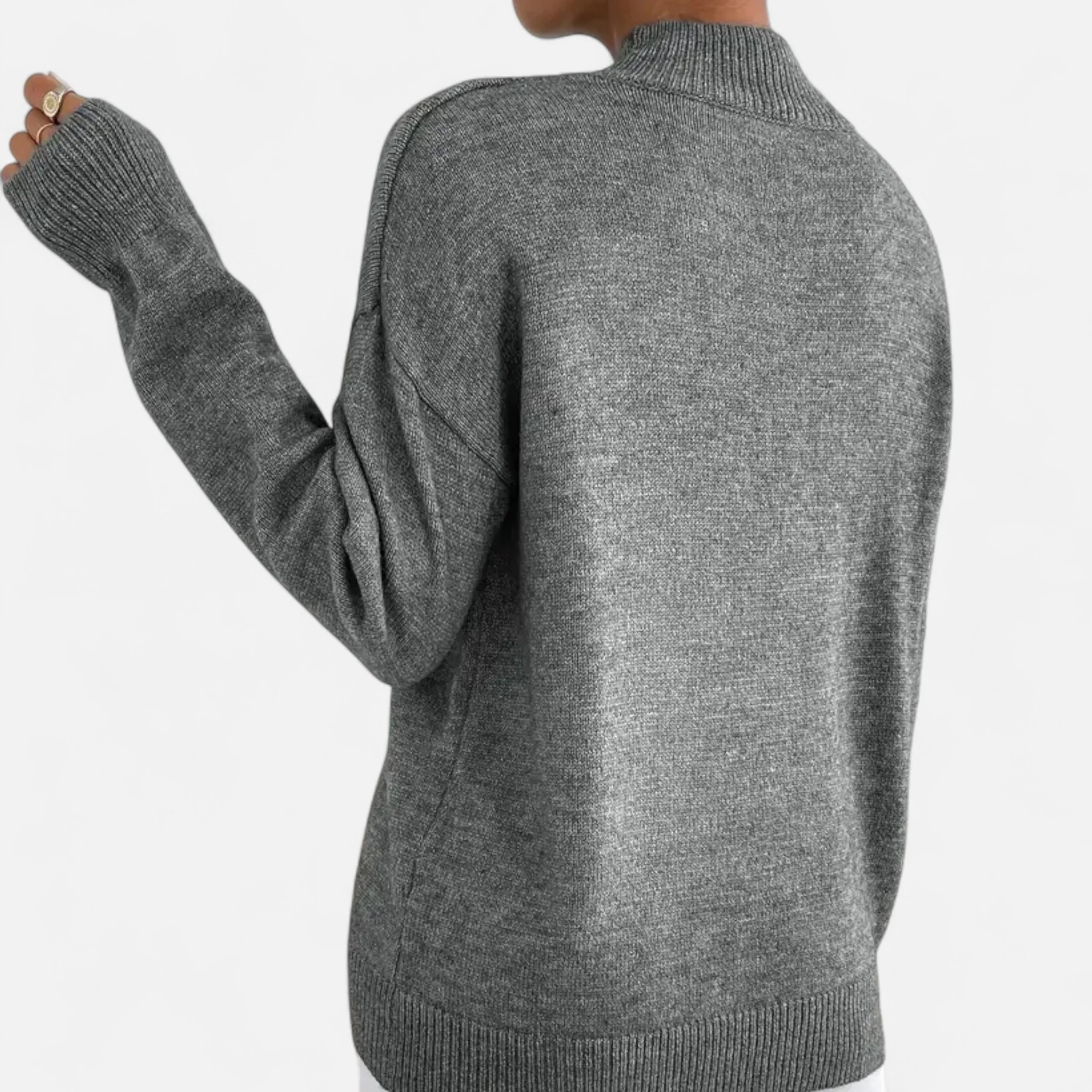 Women’s Mock Neck Long Sleeve Sweater - Image 19