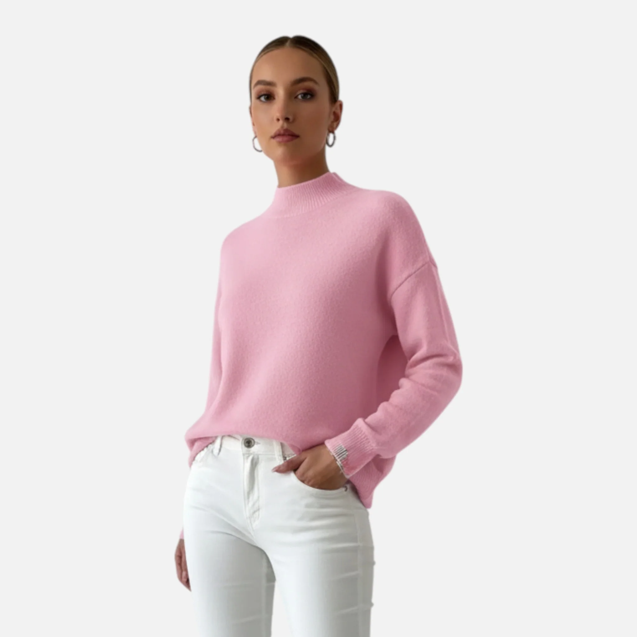 Women’s Mock Neck Long Sleeve Sweater - Image 26