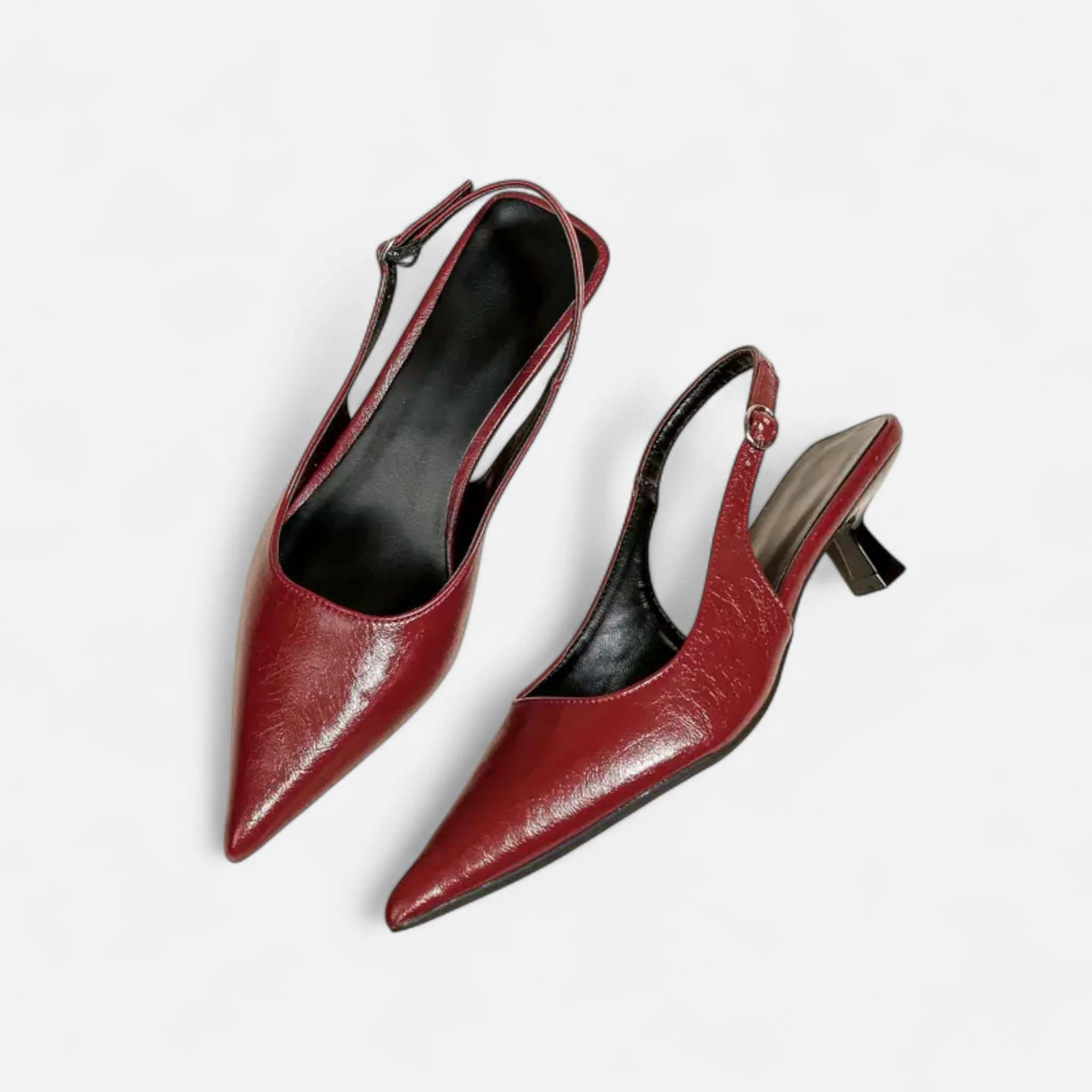 Women’s Pointed-Toe Kitten Heel Sandals - Image 3