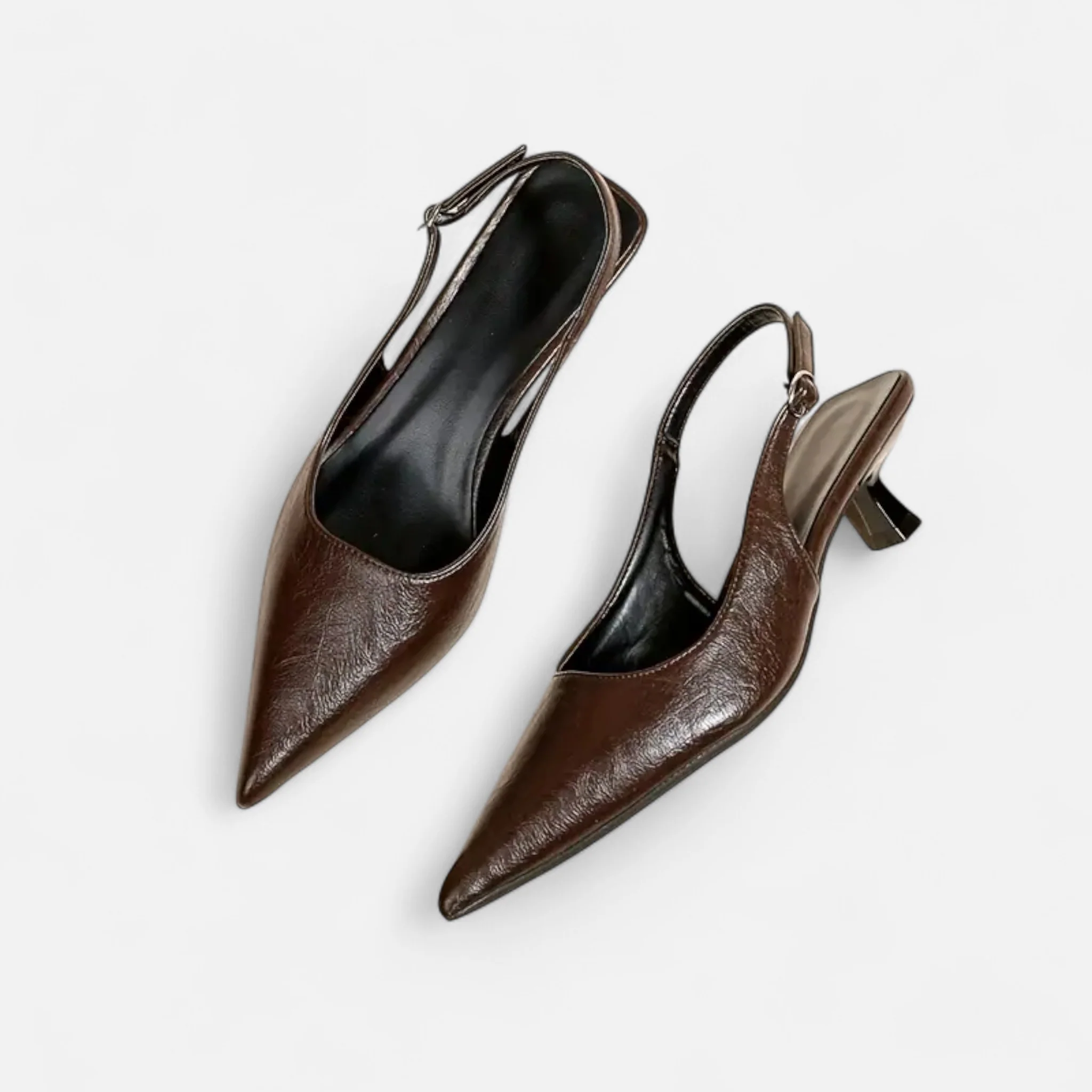 Women’s Pointed-Toe Kitten Heel Sandals - Image 4
