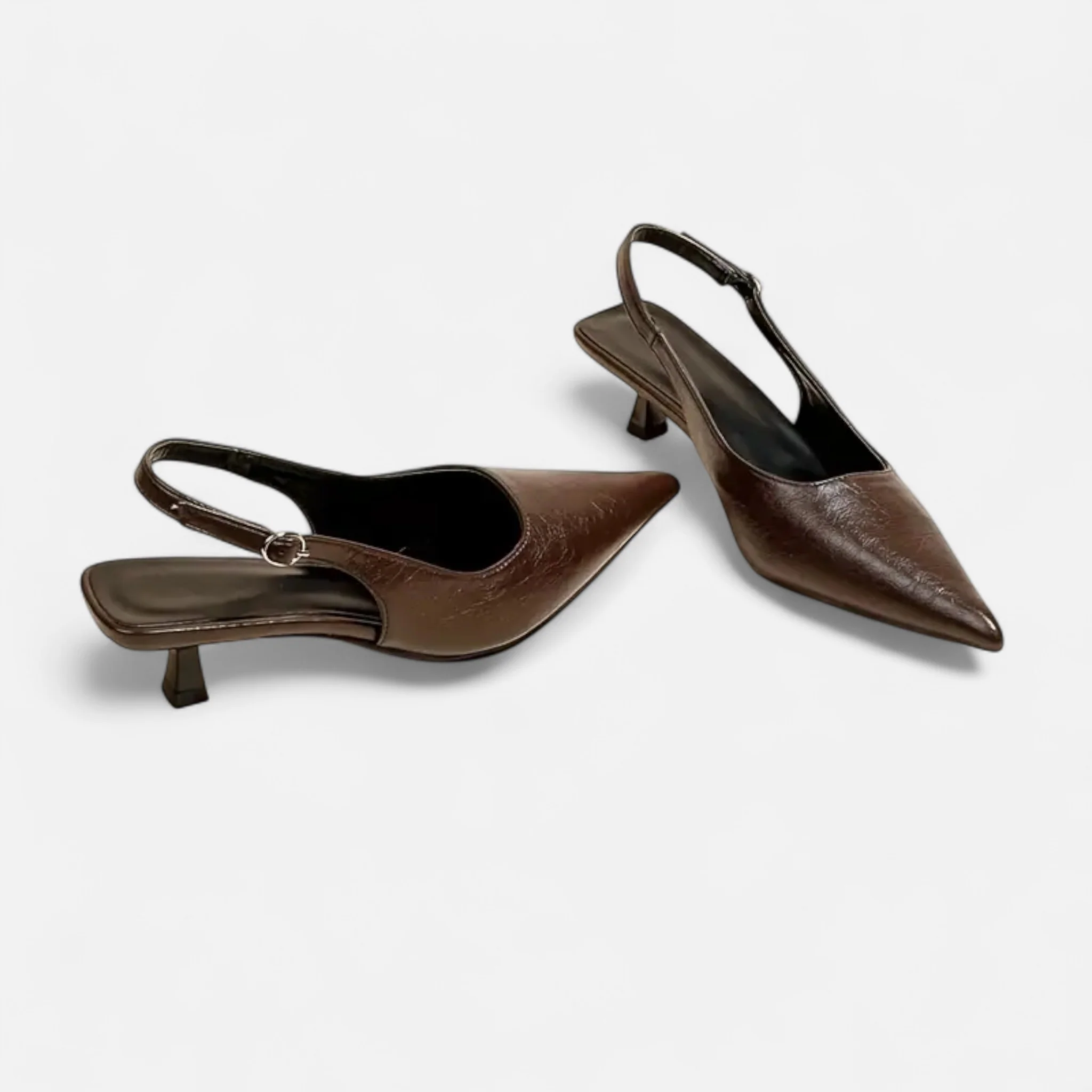 Women’s Pointed-Toe Kitten Heel Sandals - Image 6