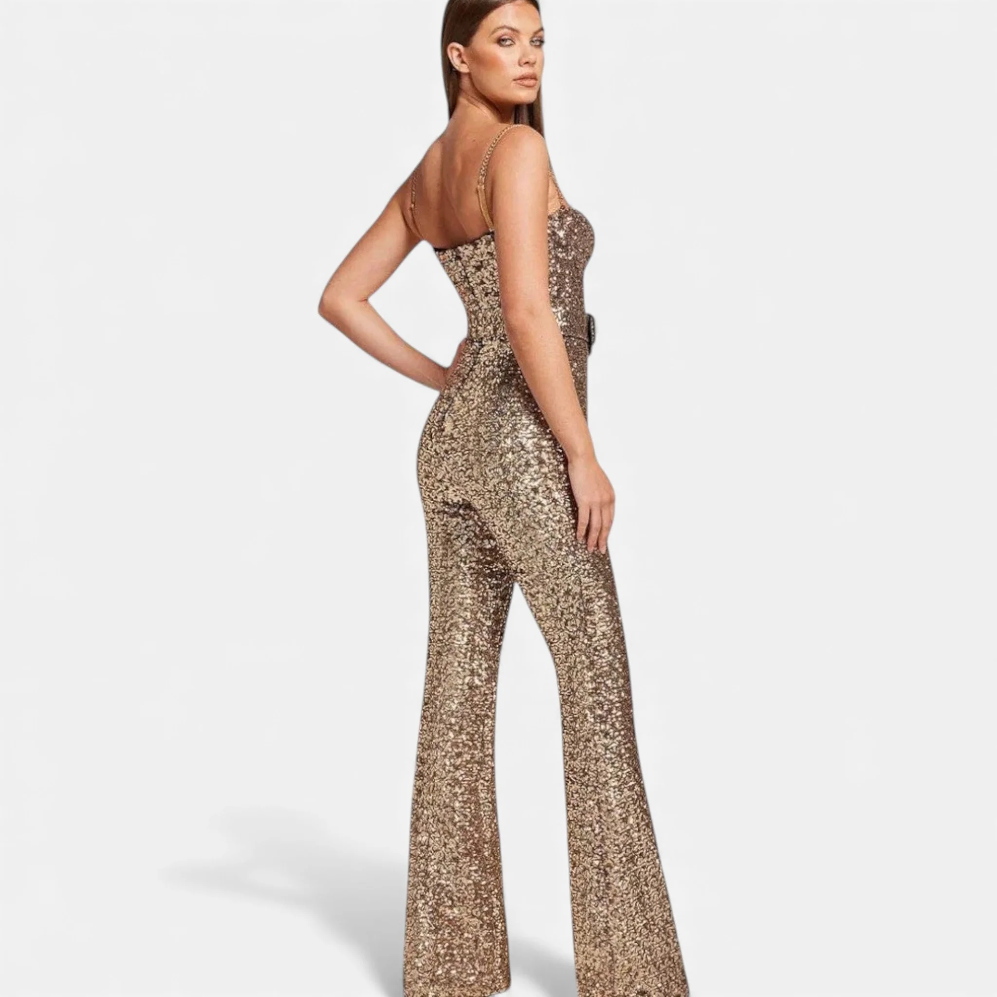 Women’s Refined Sequin Evening Jumpsuit - Image 5