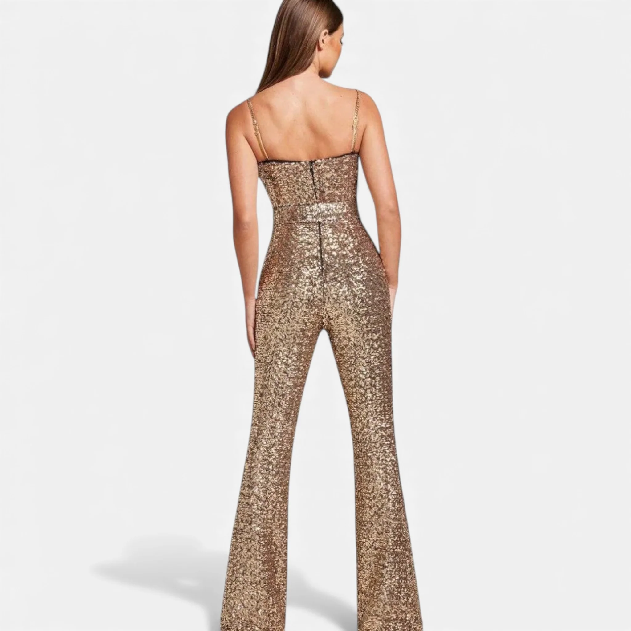 Women’s Refined Sequin Evening Jumpsuit - Image 6