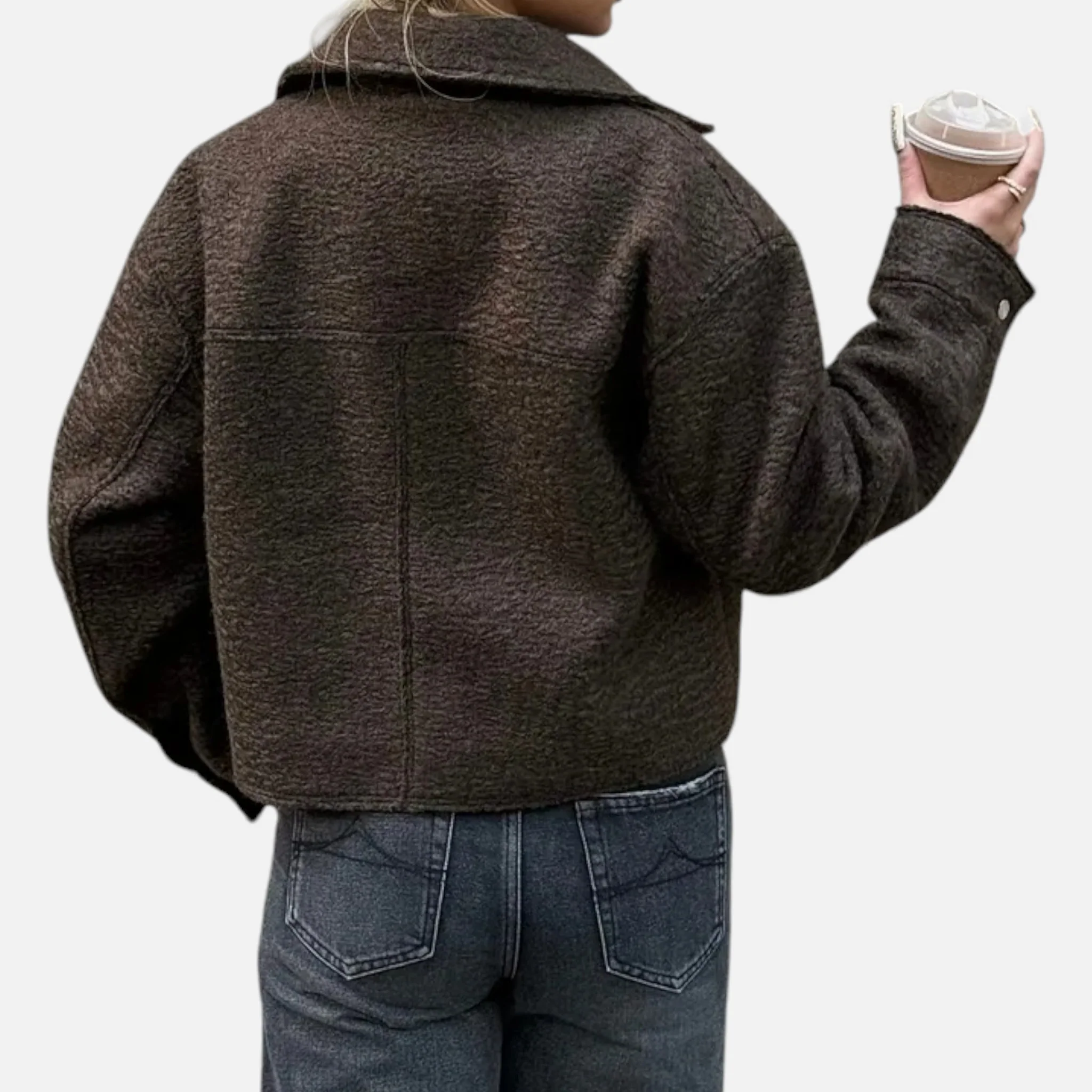 Women’s Rolled Tweed Jacket - Image 10