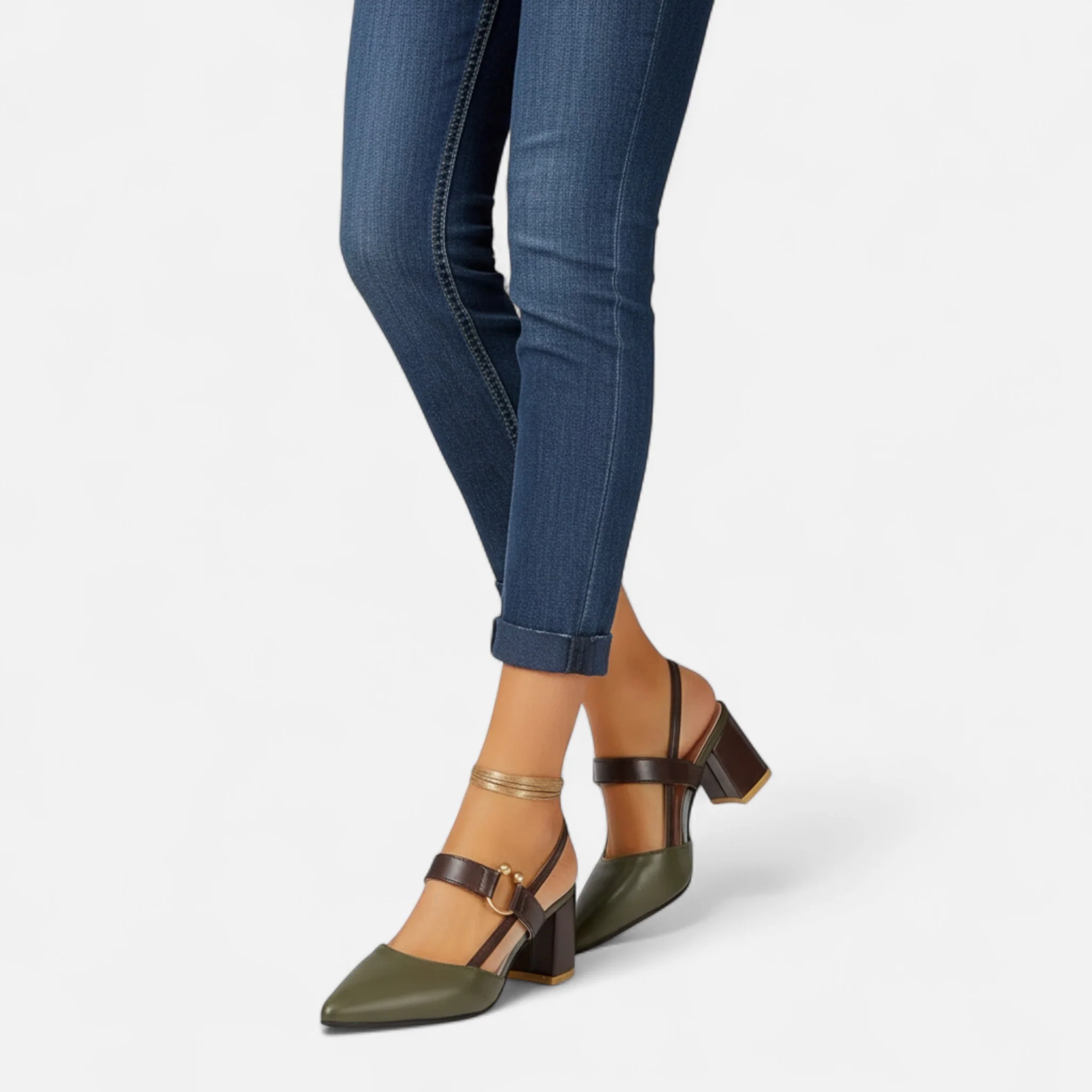 Women’s Sandals – Pointed Toe, Medium Thick Heel - Image 5