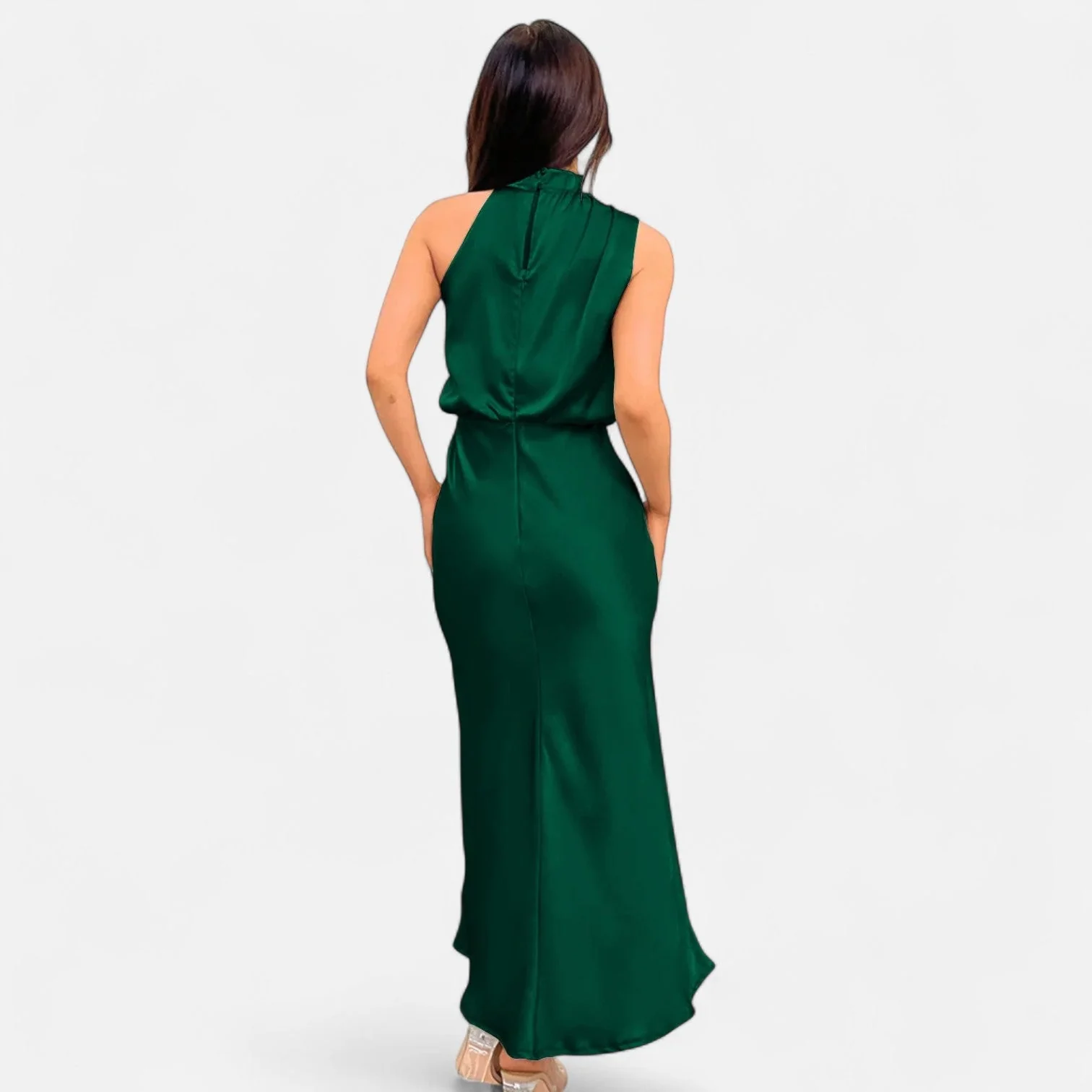 Women’s Satin A-Line Sleeveless Long Dress - Image 15