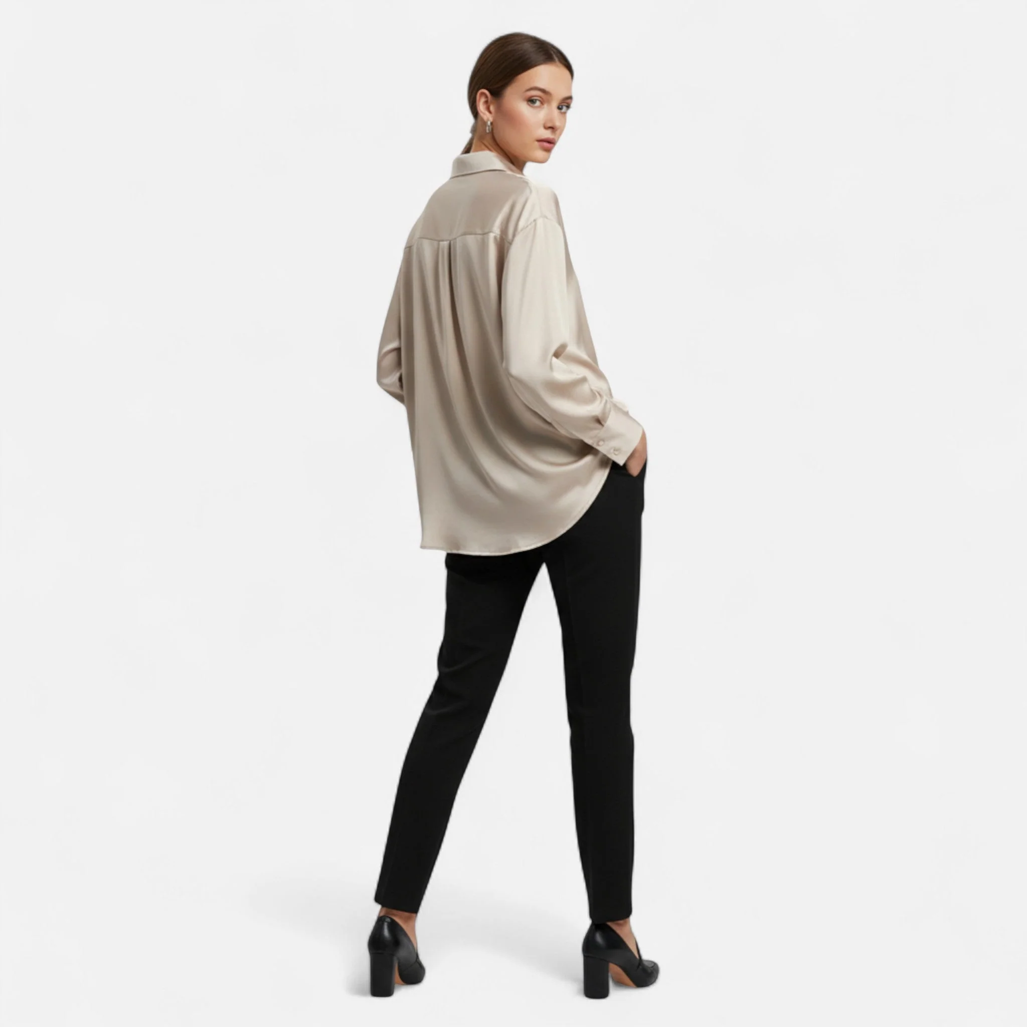 Women’s Silk Satin Blouse - Image 3