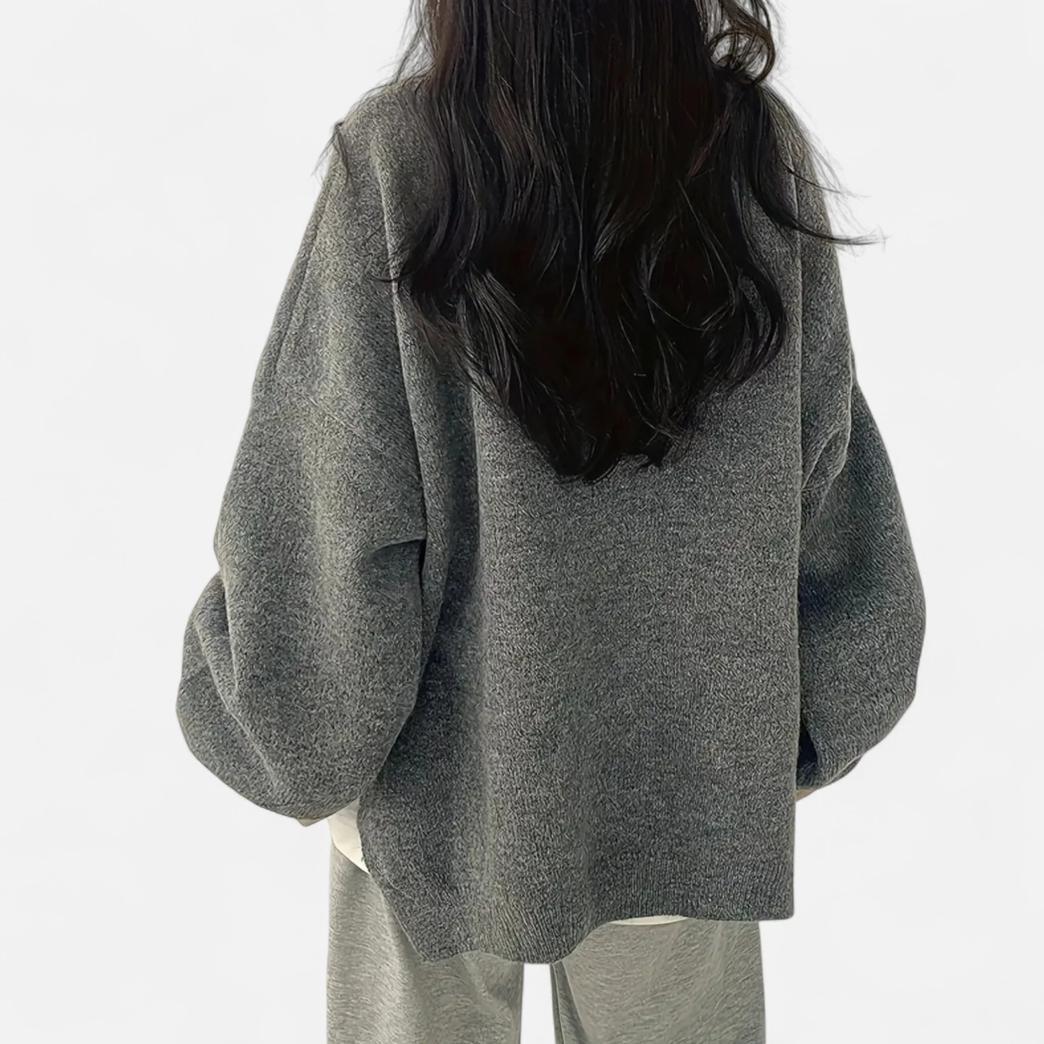Women’s Solid Crew Neck Pullover Sweater - Image 12
