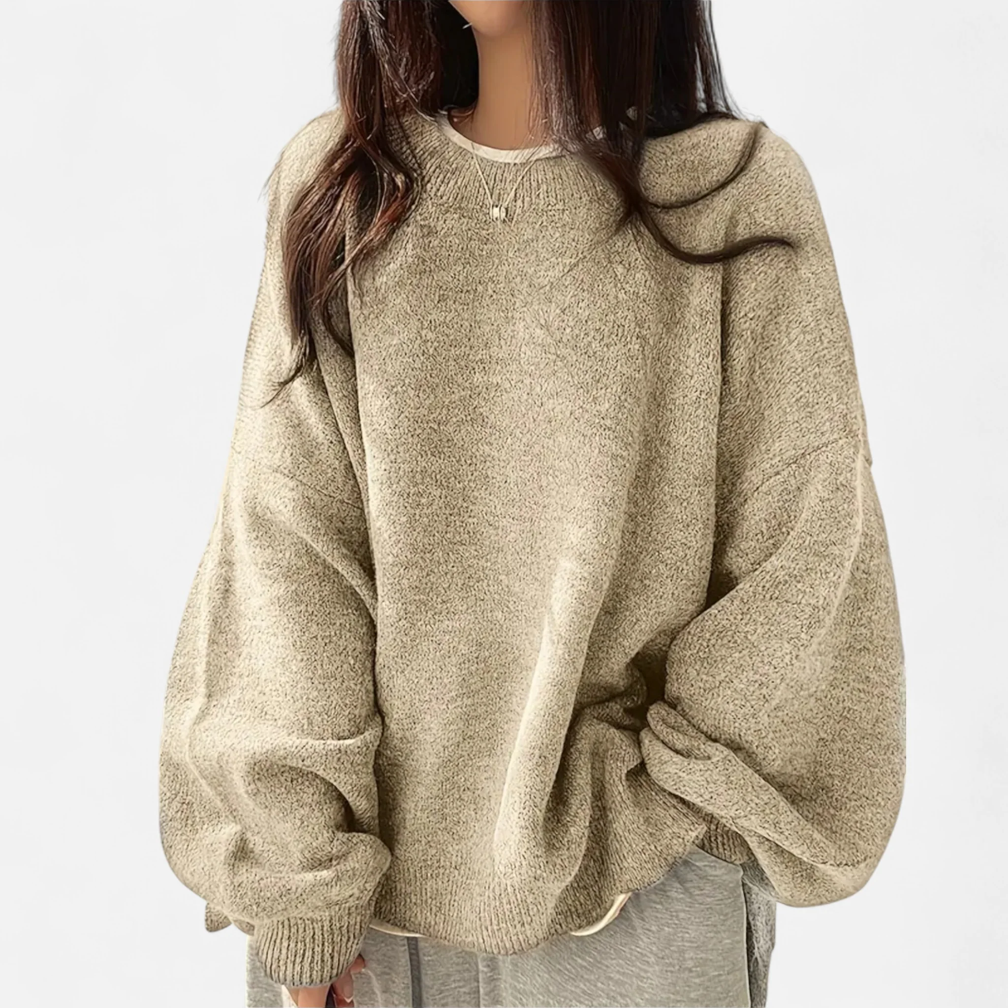Women’s Solid Crew Neck Pullover Sweater - Image 5