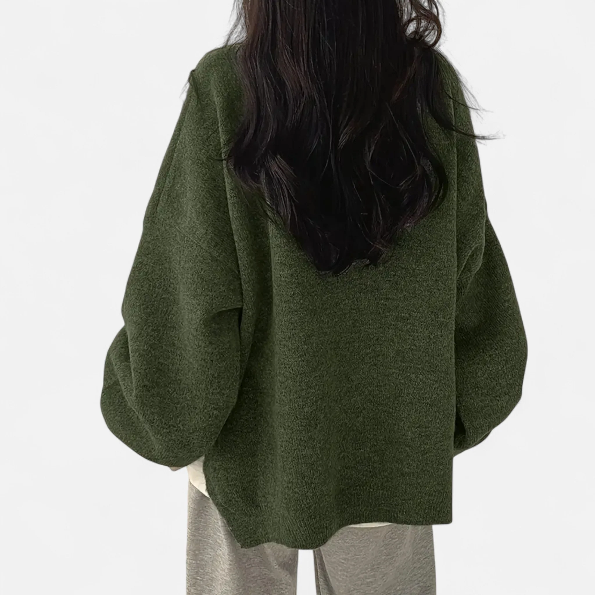 Women’s Solid Crew Neck Pullover Sweater - Image 8
