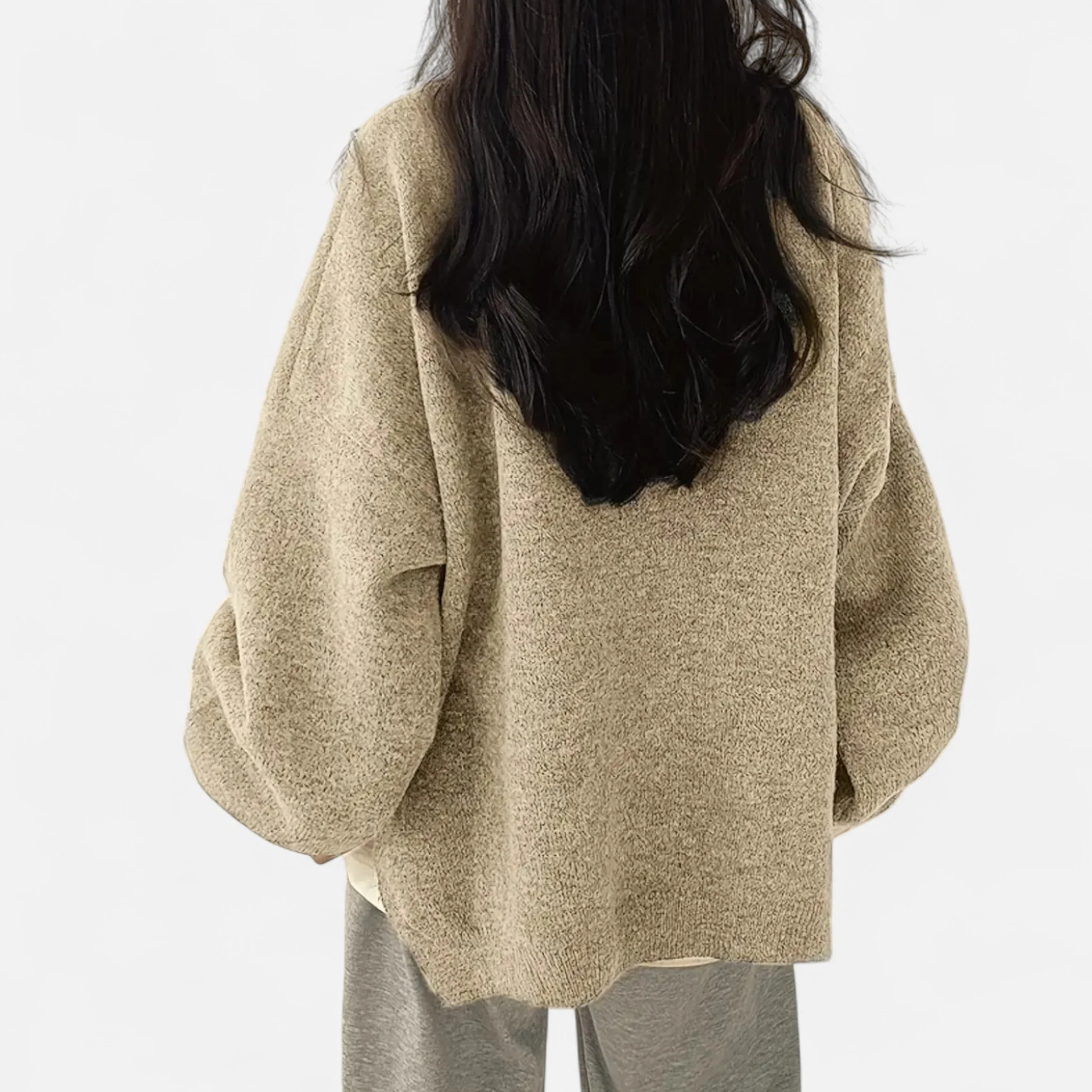 Women’s Solid Crew Neck Pullover Sweater - Image 9
