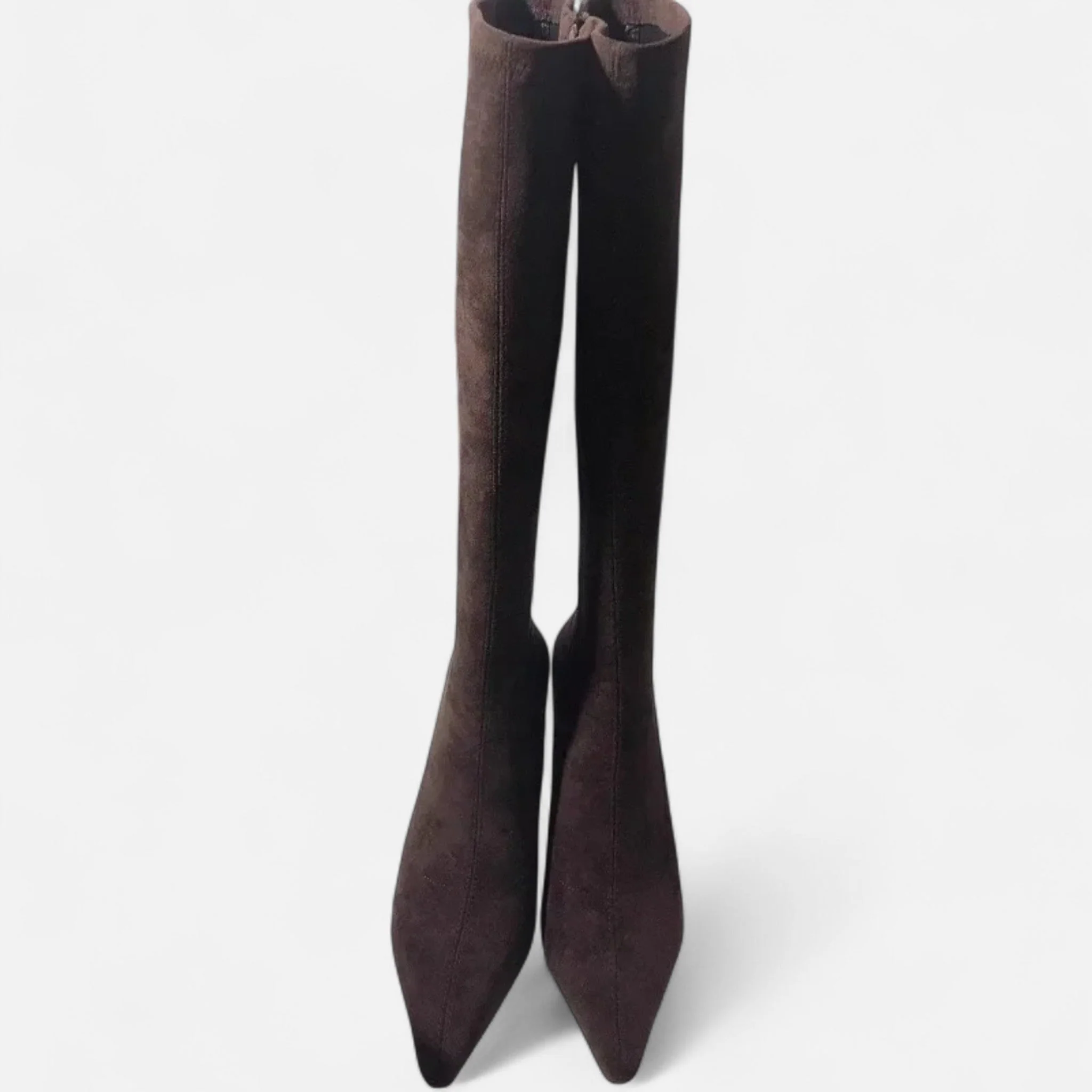 Women’s Suede Thigh-High Boots with Heels - Image 6