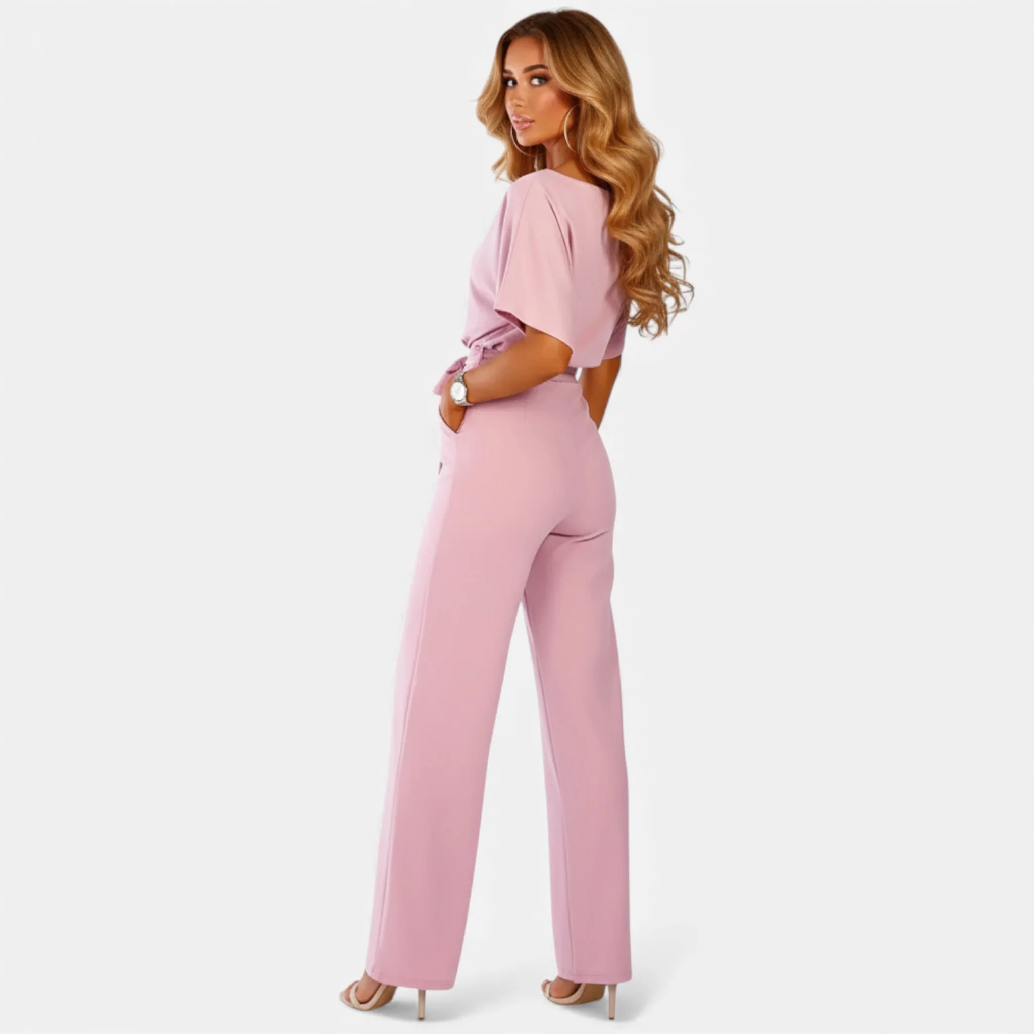 Women’s Tailored Wide-Leg Jumpsuit - Image 9
