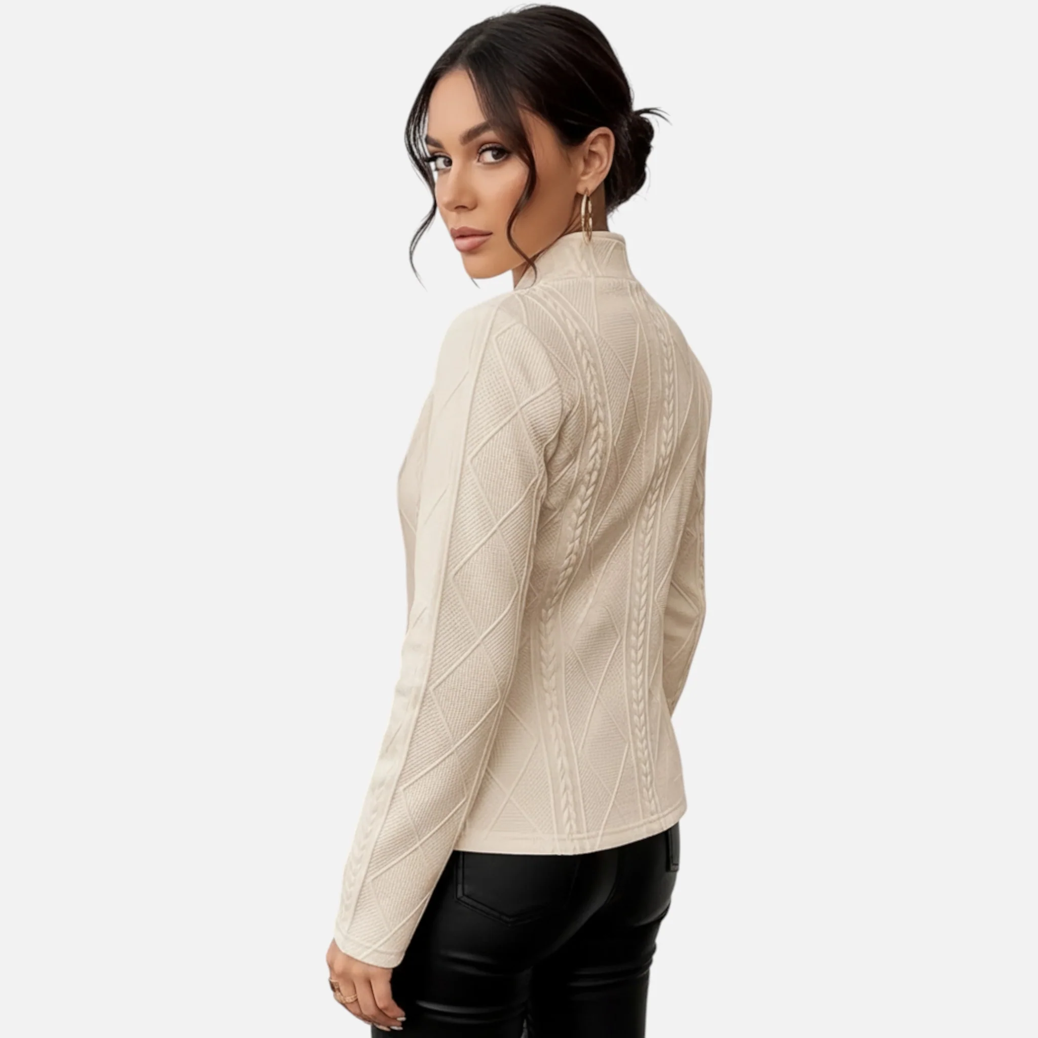 Women’s Textured Single-Breasted Blazer - Image 9