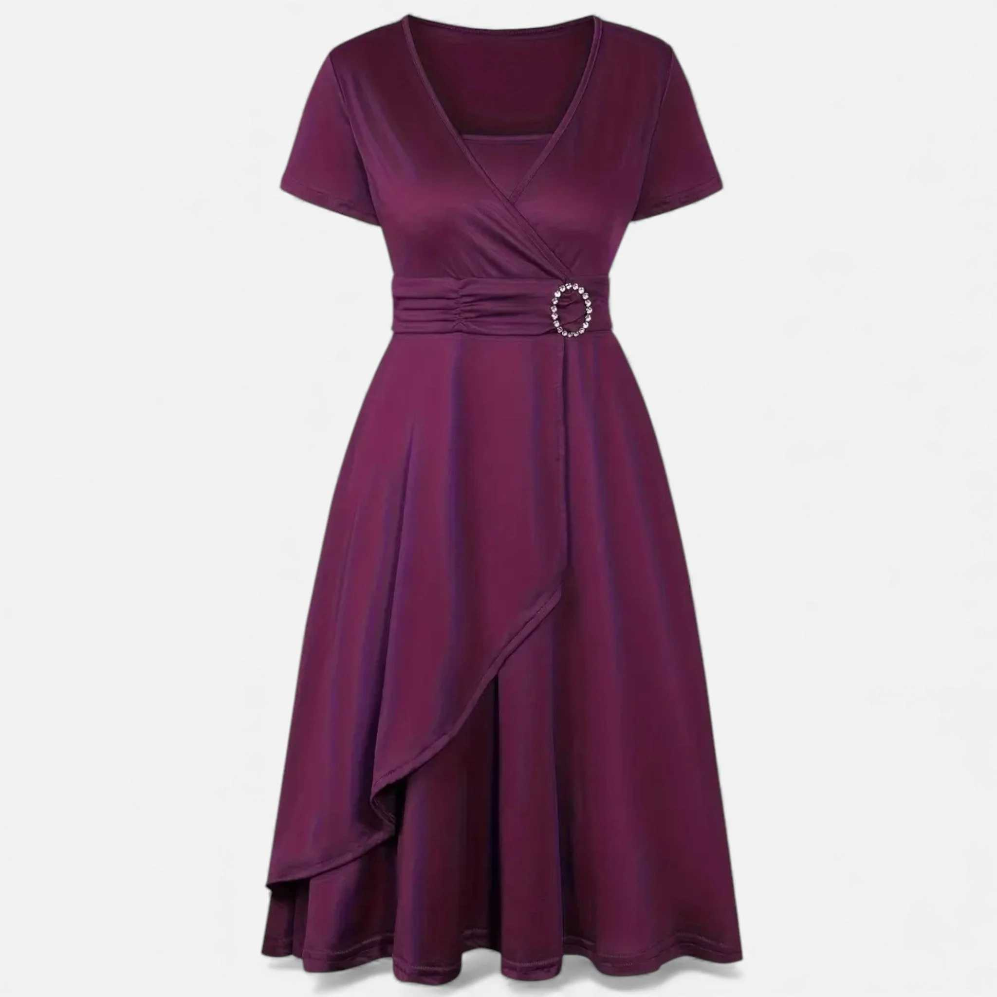 Women’s V-Neck Evening Dress with short sleeves - Image 20