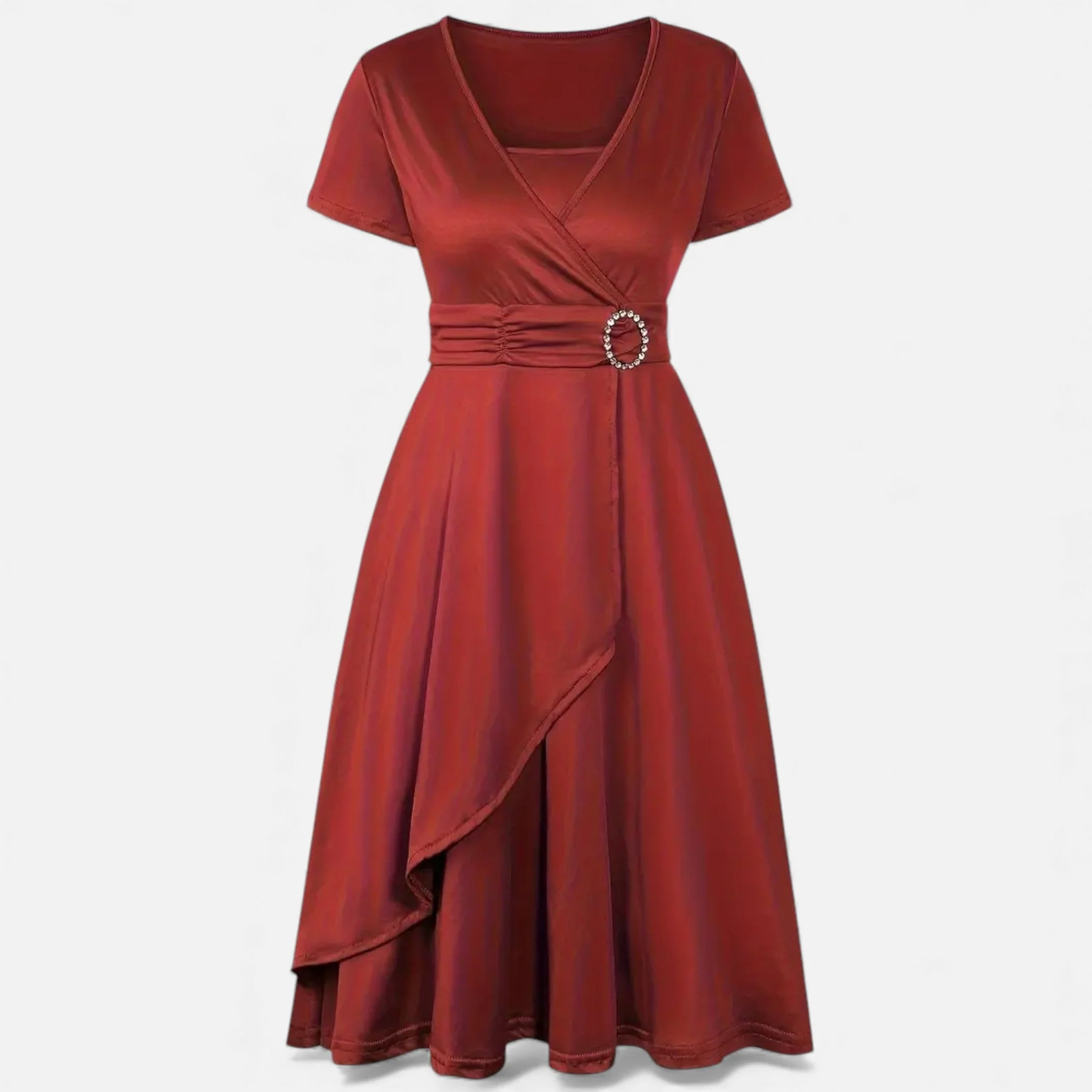 Women’s V-Neck Evening Dress with short sleeves - Image 27