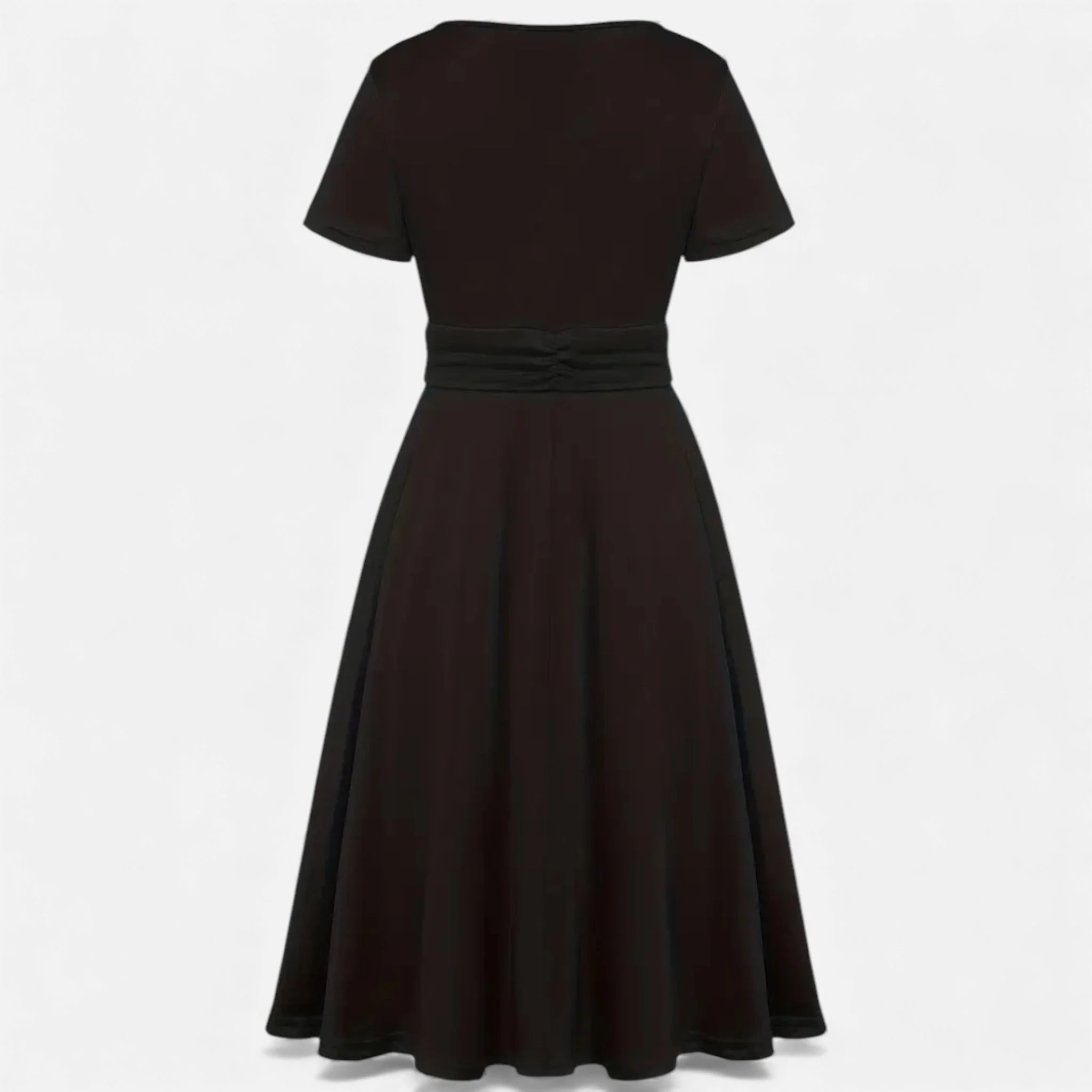 Women’s V-Neck Evening Dress with short sleeves - Image 6