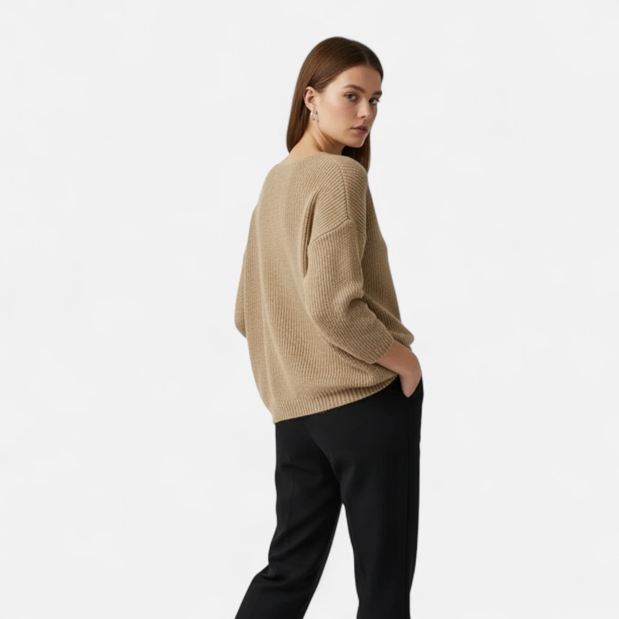 Women’s V-Neck Pullover Sweater - Image 3