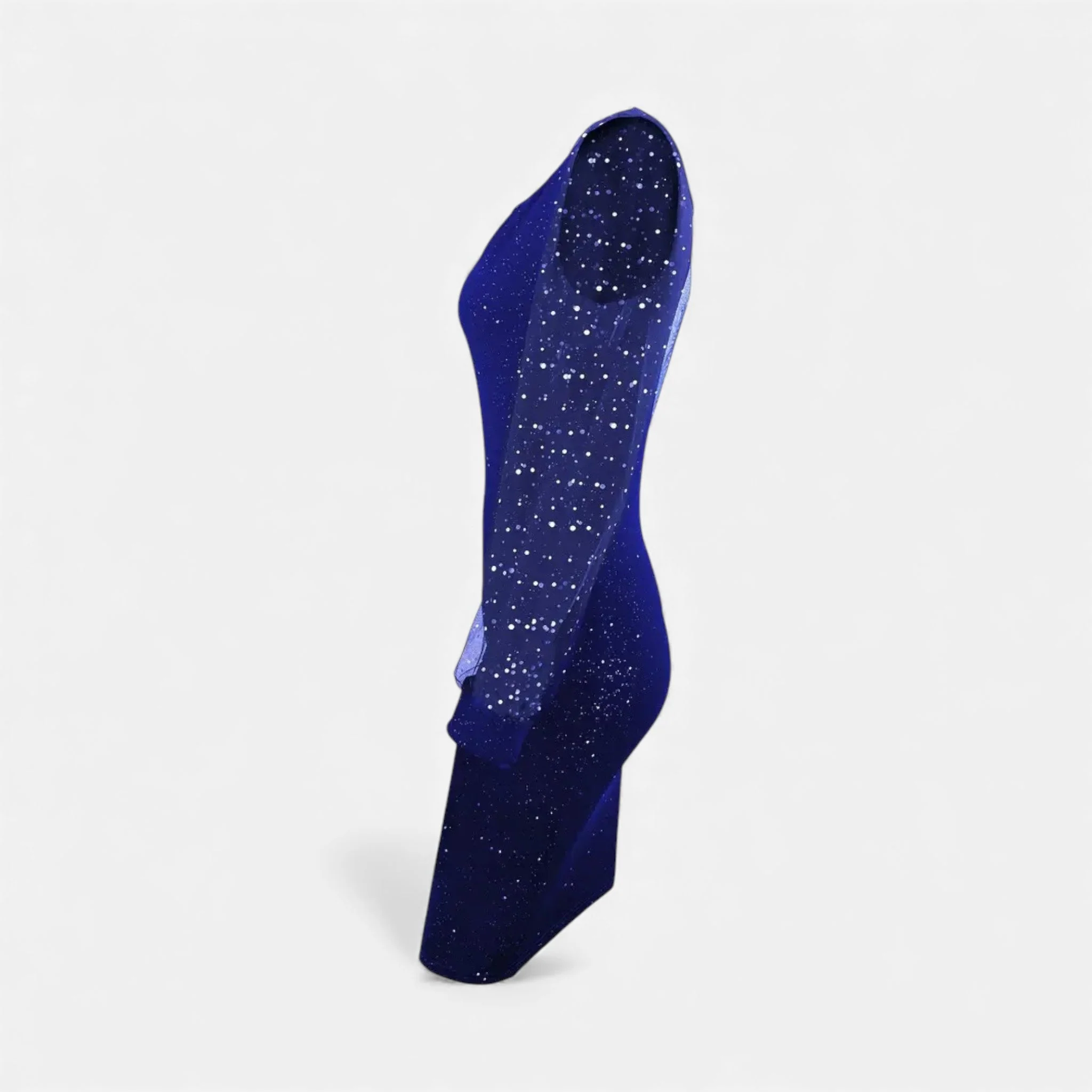 Women’s V-Neck Sequin Mesh Bodycon Stretch Dress - Image 3