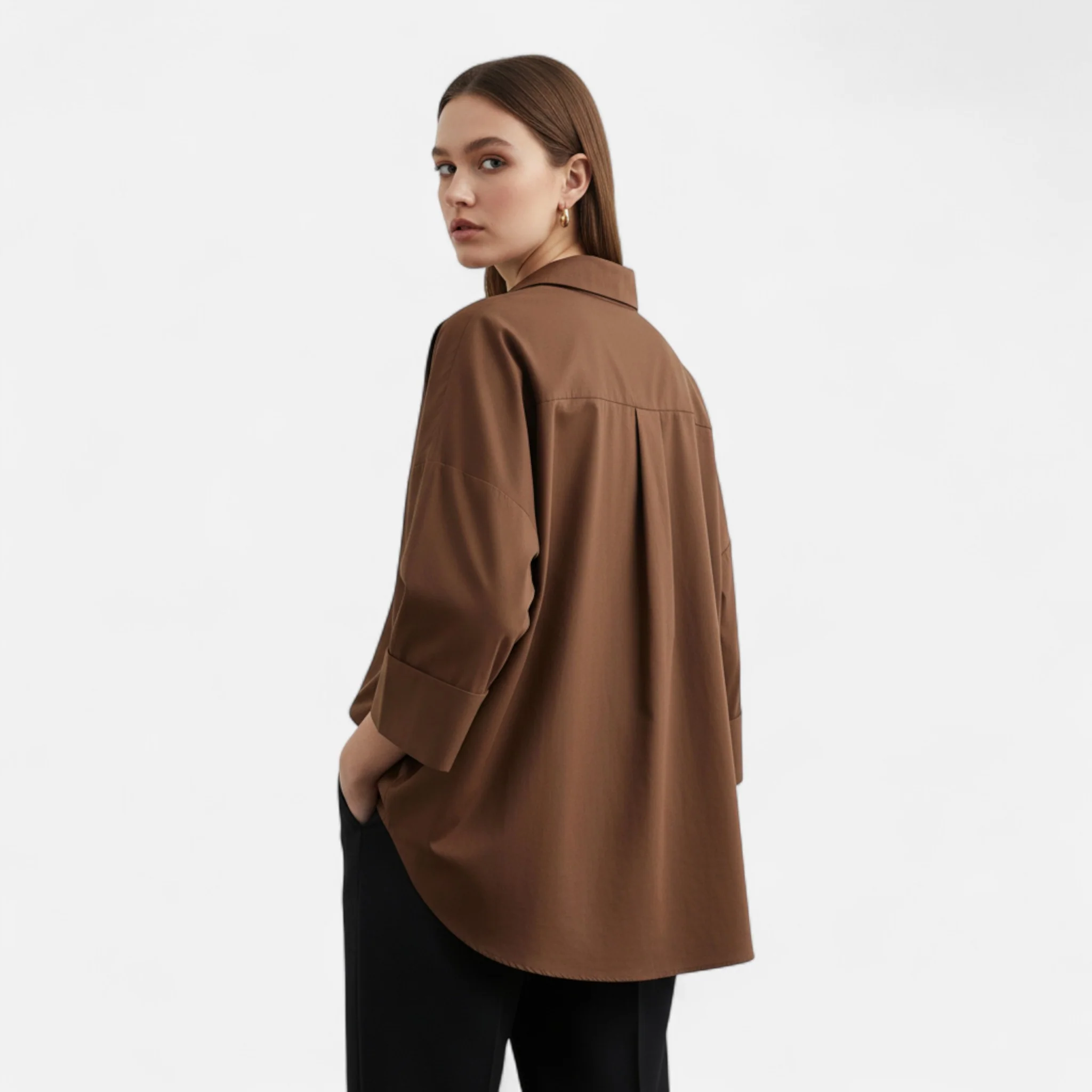 Women’s V-Neck Silk Blouse - Image 5