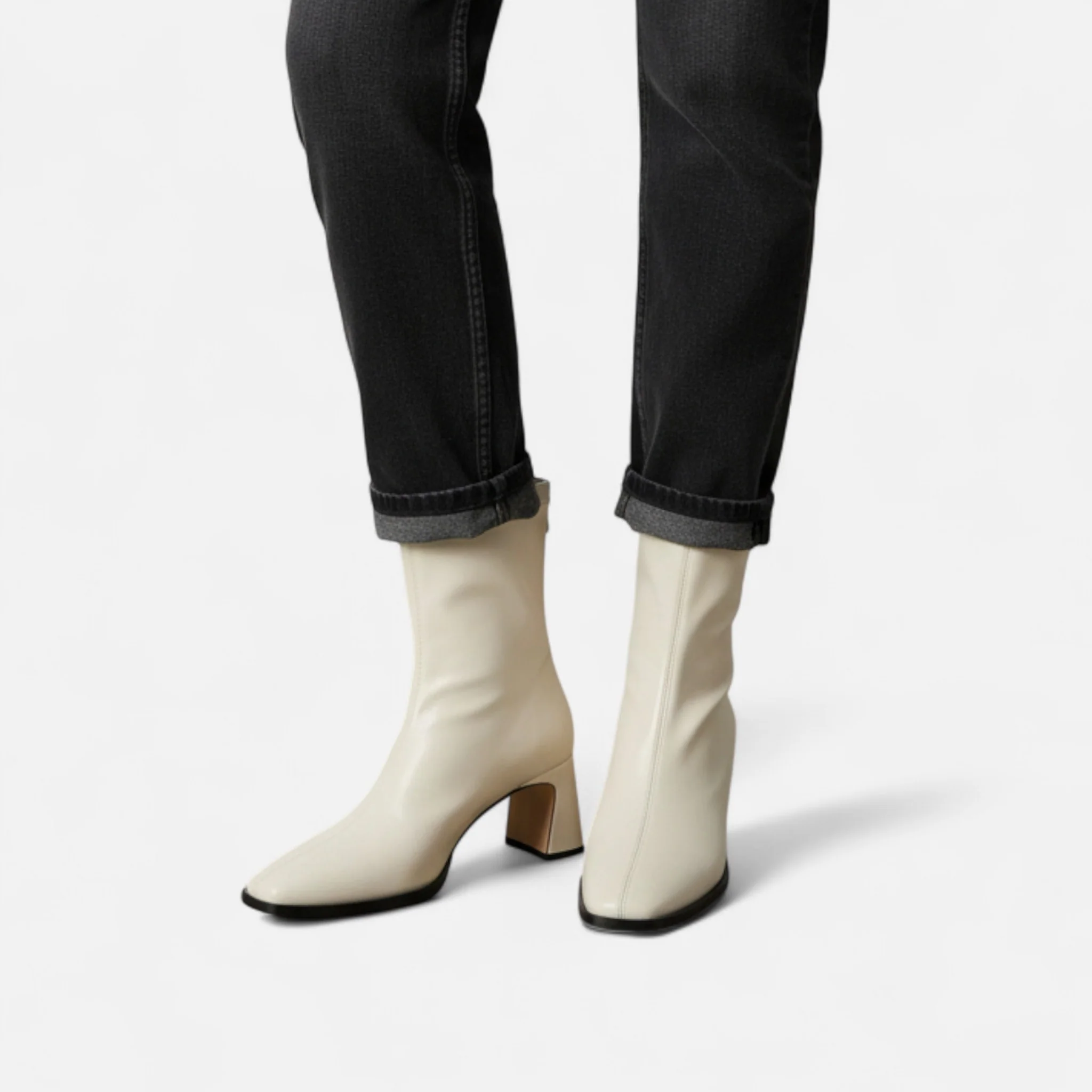 Women’s Vintage Square-Toe Ankle Boots - Image 6