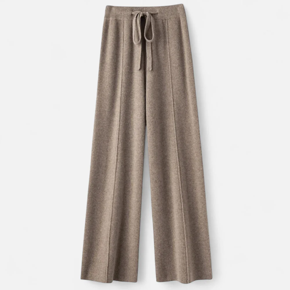 Women’s Wool Wide-Leg Knit Trousers - Image 10