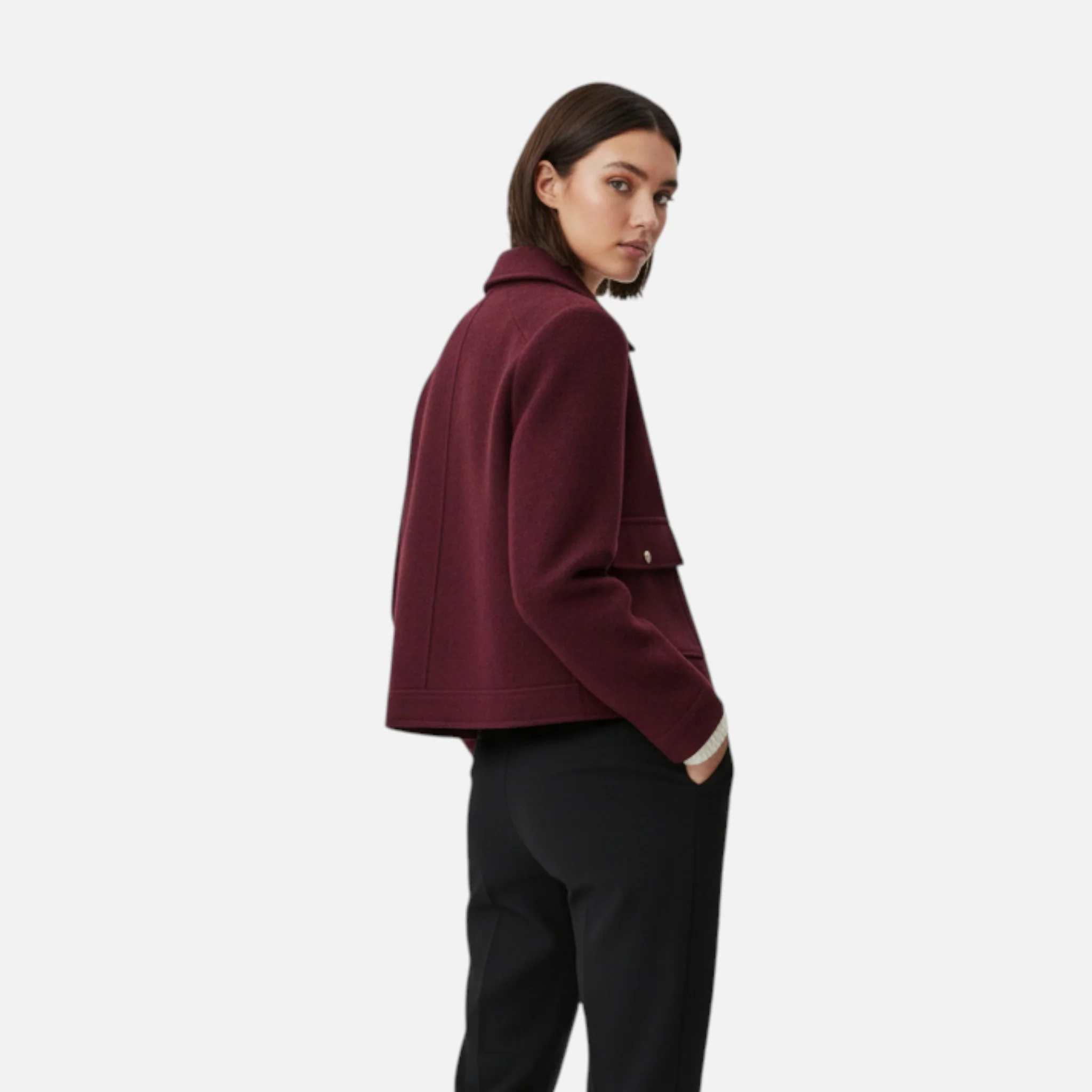 Women’s Zipped Coat with Pockets - Image 6