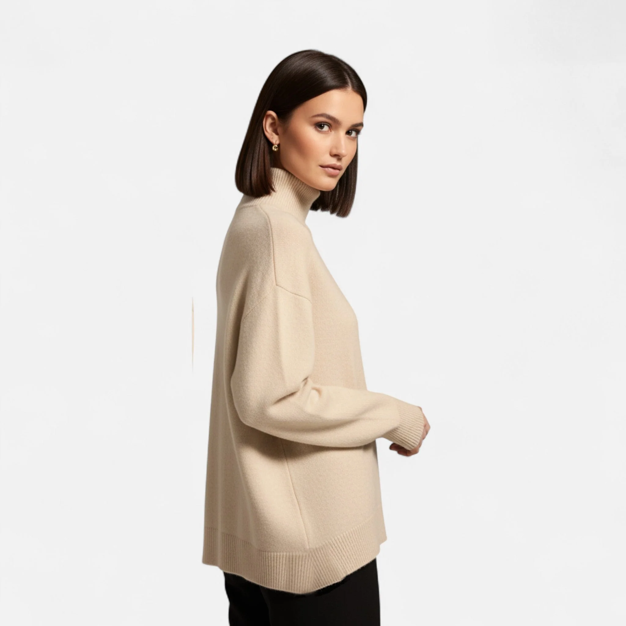 Women's Cashmere Sweater Turtleneck Sweater - Image 4
