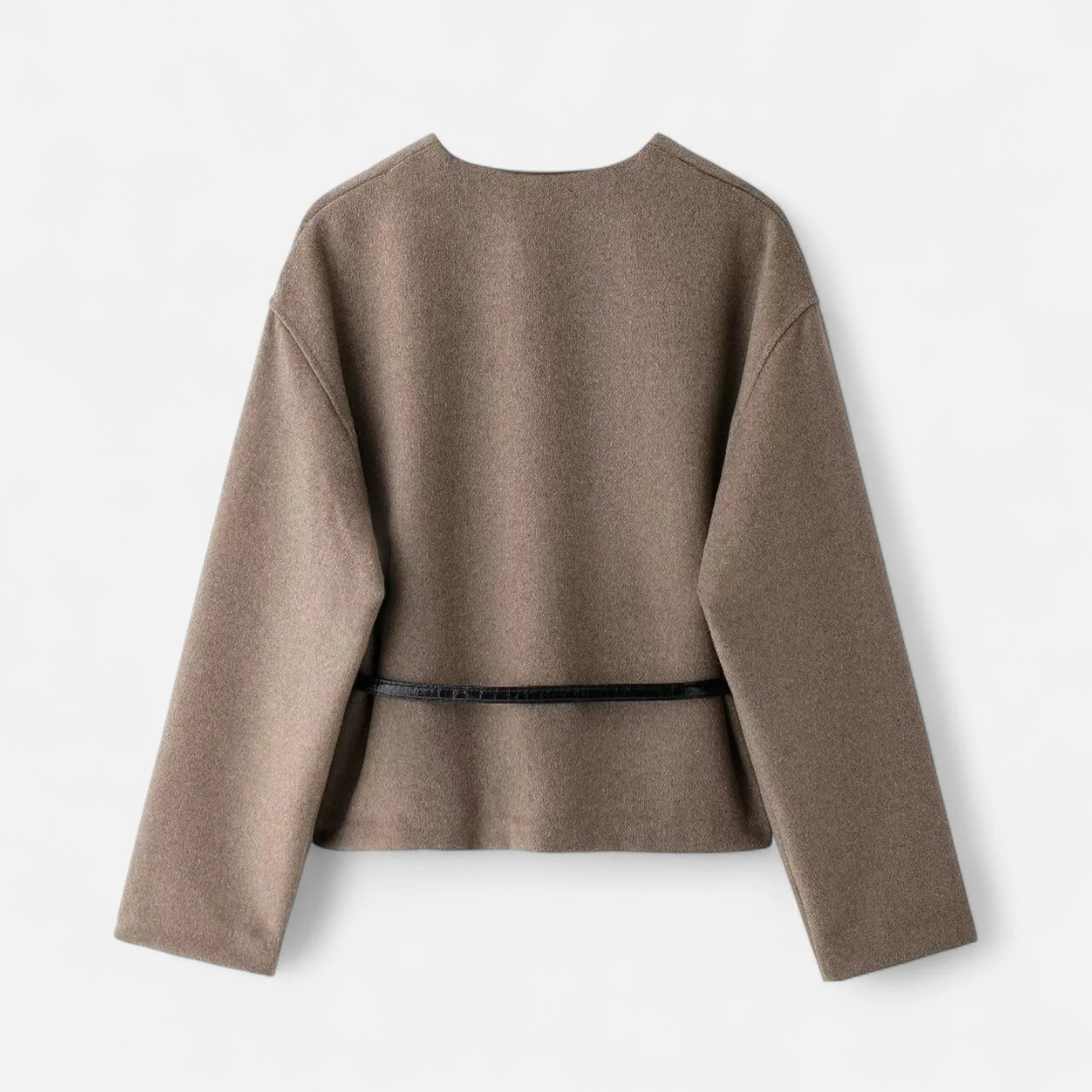 Women's Elegant Wrap Sweater with Belt - Image 8
