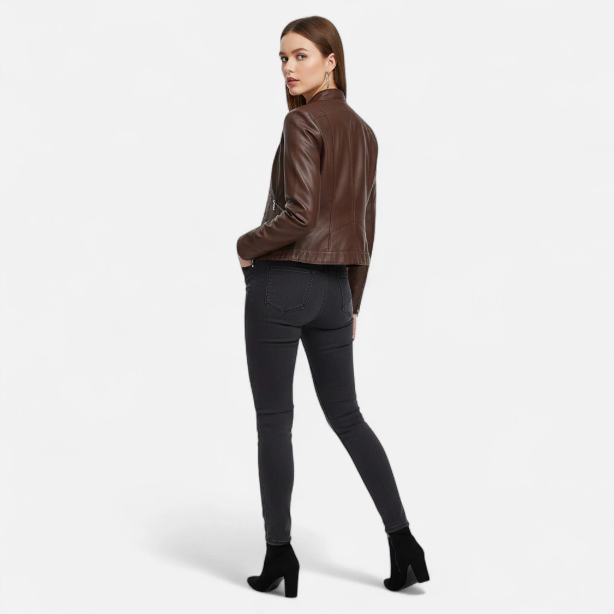 Women's Premium Leather Jacket - Image 3