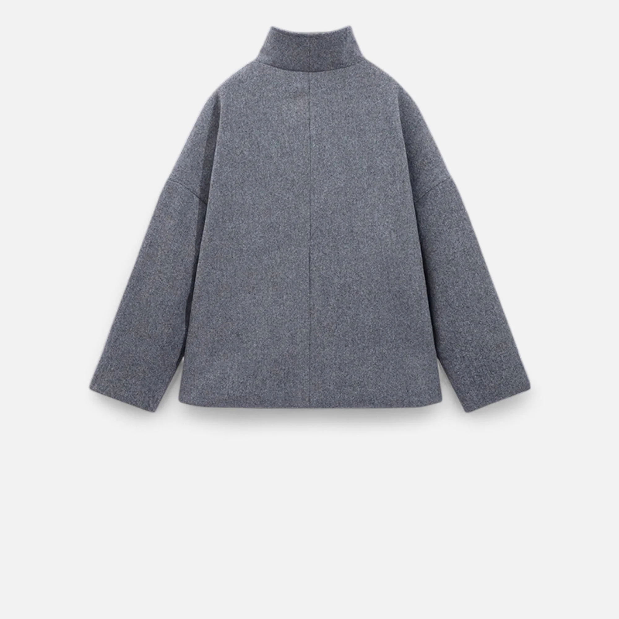Women's Short Coat with Chic High Collar - Image 13