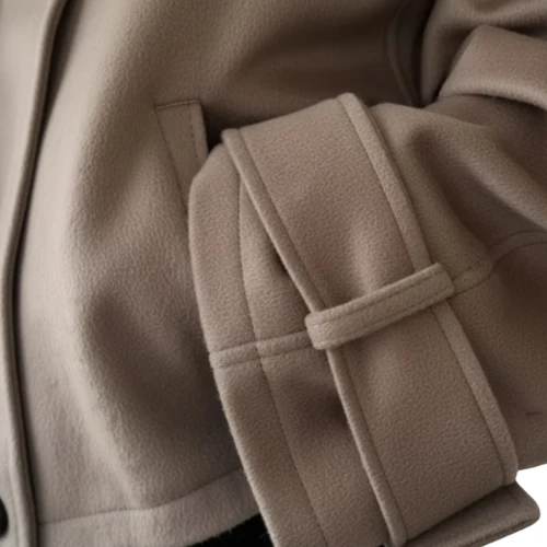 Women's Wool Coat with High Collar - Image 7
